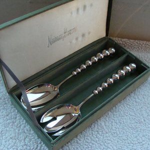 Neiman Marcus silver salad serving utensils